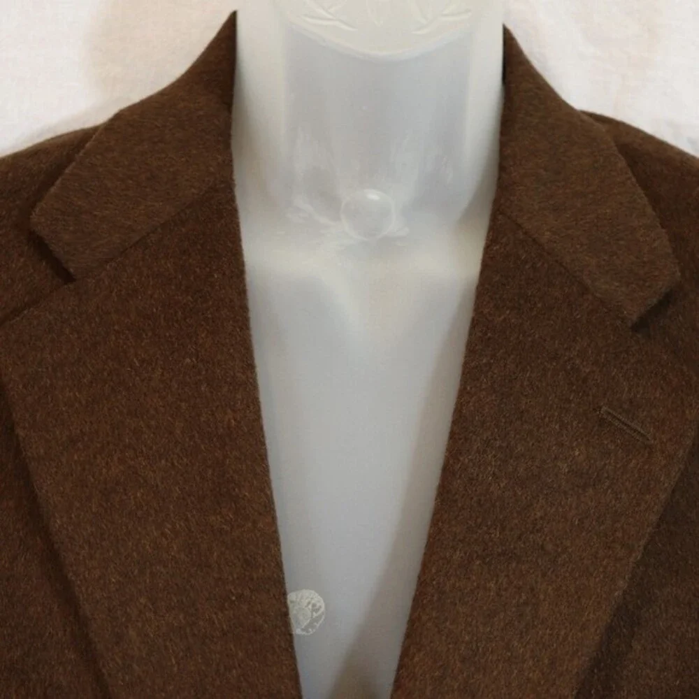 Bill Blass Brown 100% Camel Hair Blazer Jacket 42S
